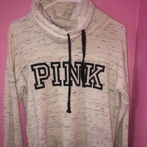 Pink cowl neck sweatshirt